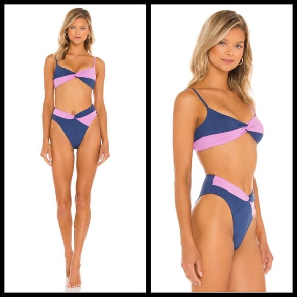 💕L*SPACE💕 Color Block Bikini (Ringo Top + Nancy Lee Bitsy Bottom) Small S NWT - Picture 8 of 15